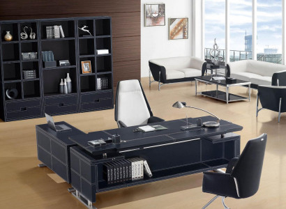 Design luxury furniture office set corner desk filing cabinet cupboards 2-piece.
