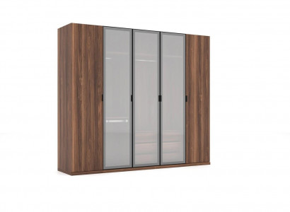 Wood Brown Wardrobe Bedroom Modern Design Furniture Cabinet