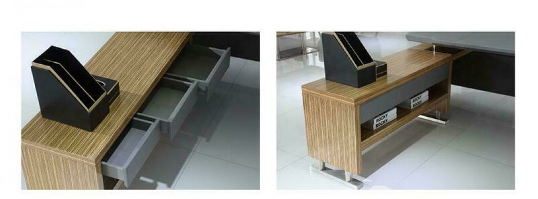 Designer office work room set shelf table armchair complete decor set furniture