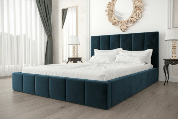 Double Bed Luxury Velvet Textile Bed Double Bedroom Design 160x200cm