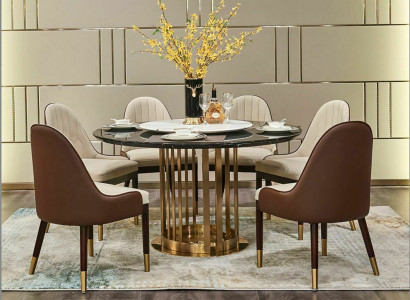Stainless Steel Dining Table Round Table Design Luxury Italian Furniture Round