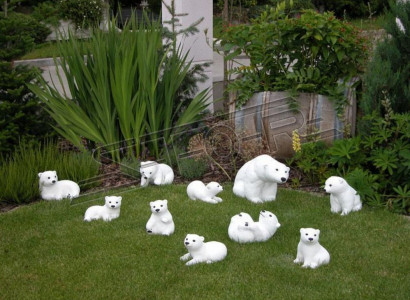 Polar Bear Figure 21cm Statue Bear Garden Decoration Figures Statues Decor