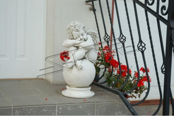 Angel Sphere Statue Figure Figures Statues Sculpture Sculptures Garden