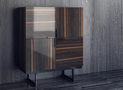Dining Room Complete 2-Piece Sideboard Design Modern Wood Cabinet