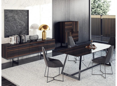 Dining Room Set 7-piece Luxury Dining Table 4x Chairs Design Dresser Sideboard New