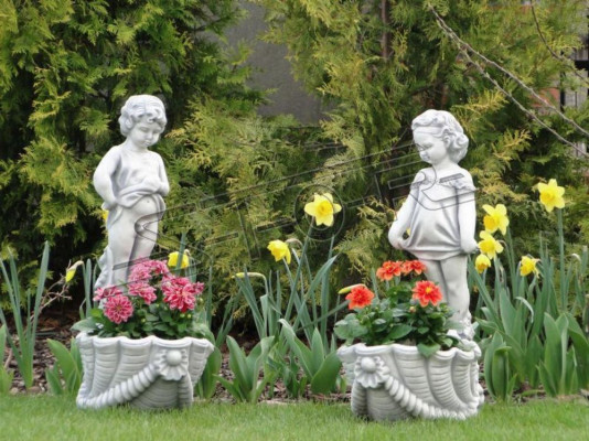 Figure plant pot decoration pots flower pots figure decor garden