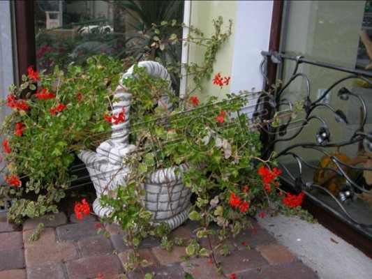 Figure flower pot plant container decoration white figure flower pots garden