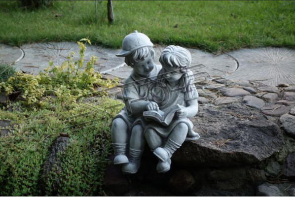 40cm Deco Sculpture Design Figure Statue Garden Figures Gray Natural Statues
