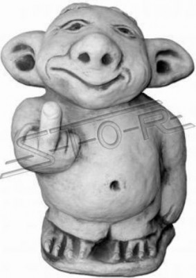 Figure Statue Garden Decoration Decor Middle Finger Statues