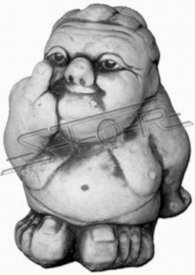 Figurine Statue Garden Decoration Decor Middle Finger White Statues
