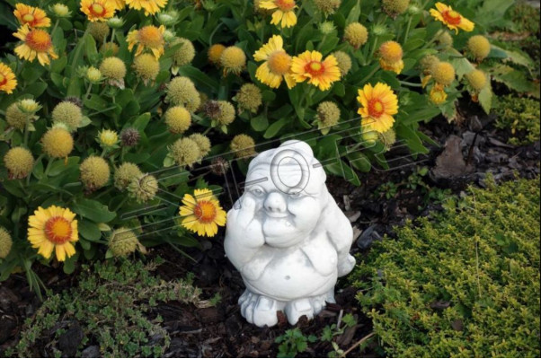 Figurine Statue Garden Decoration Decor Middle Finger White Statues