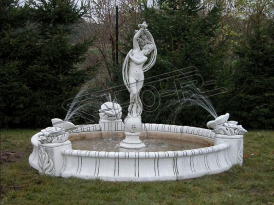 Figure Statue XXL Garden Figure Water Column Sculpture Statues