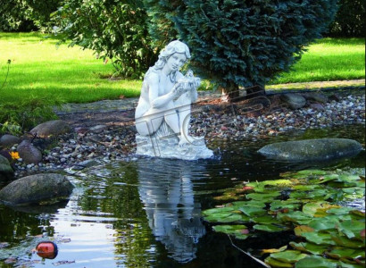 Fountain Pond Figure Eve Statue Figures Sculptures Statues