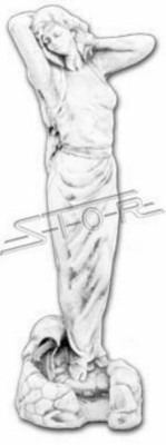 Woman 69cm Sculpture Design Figure Statue Garden Figures Statues