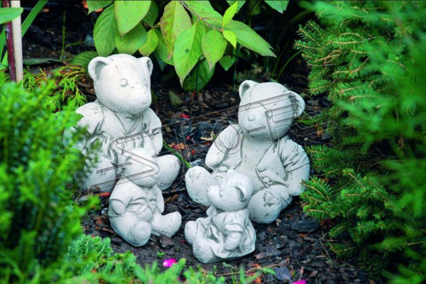 Garden decoration bear terrace stone figures figurine decorative nature statue