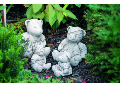 Garden decoration bear terrace stone figures figurine decorative nature statue