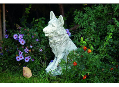 Garden decoration German shepherd terrace stone figurines figure