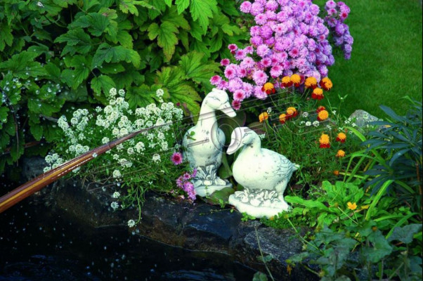 Garden Decoration Duck Terrace Stone Figures Decor Figure Statue Sculpture
