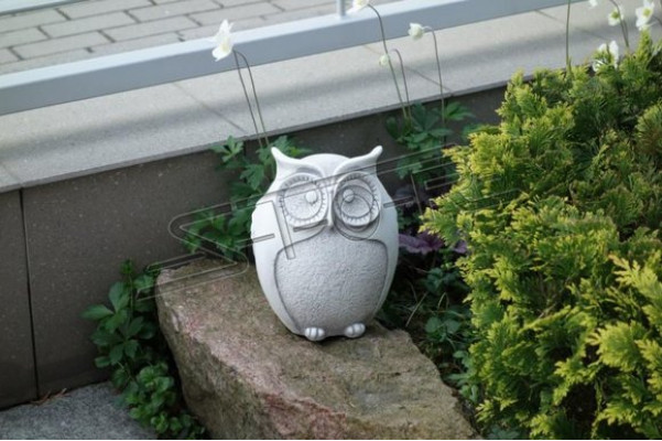 Garden decoration owl terrace stone figures figurine decorative nature statue