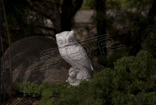 Garden Decoration Owl Terrace Stone Natural Figures Figure Decorative Statue