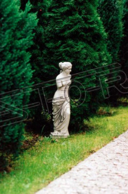 Garden Decoration Woman 58cm Terrace Stone Figurines Figurine Deco