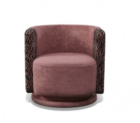 Classic armchair TV design upholstered sofa textile swivel couch relax