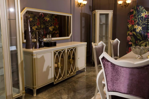 Classic set display cabinet RTV sideboard luxury display cabinet cupboards set 2 pieces.