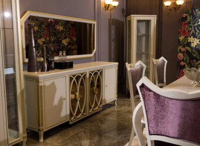 Classic set display cabinet RTV sideboard luxury display cabinet cupboards set 2 pieces.