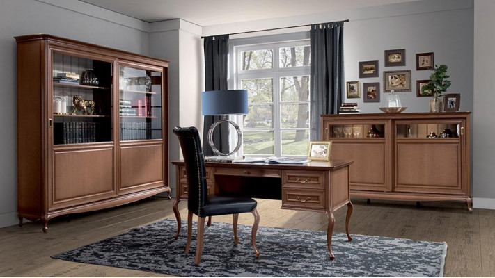 Classic desk with armchair luxury office furniture wooden furnishings