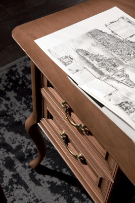 Classic desk with armchair luxury office furniture wooden furnishings