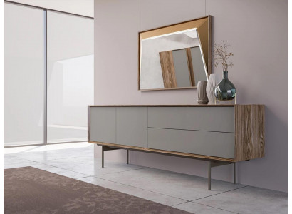Complete dining room sideboard with mirror design wooden cabinet furniture