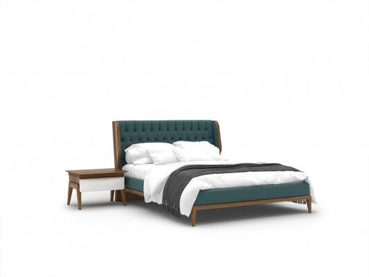Complete bedroom bed 2x nightstands modern wardrobe bench new