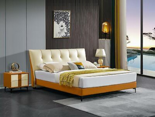 Leather bed, bed luxury beds, double, married, upholstered, hotel, complete set