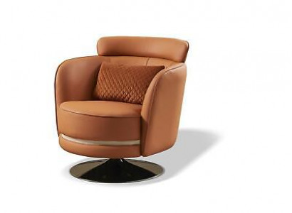Recliner Design Armchair Swivel Leather Upholstery Living Room Swivel Chair