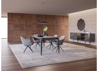 Luxury Dining Room Complete Dining Table 4x Chairs Furniture Sideboard with Mirror