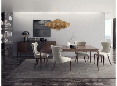 Luxury dining room set 6pcs new dining table 4x chairs furnishings sideboard
