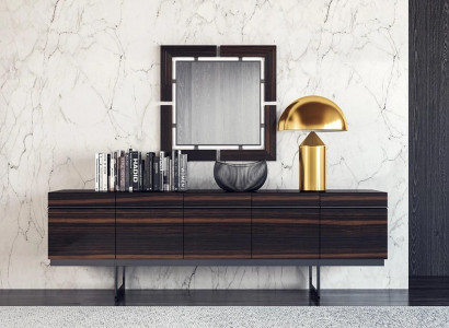 Luxury dining room sideboard with mirror complete modern design dresser