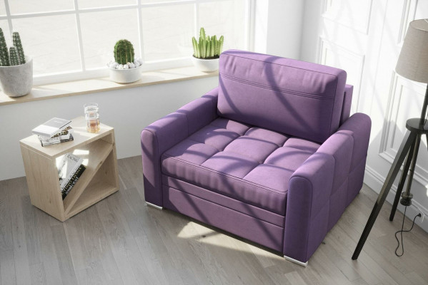Luxury TV Relax Chesterfield Club Armchair Lounge 1-Seater Fabric