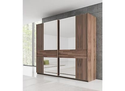 Luxury Wooden Wardrobe Modern Bedroom Design Wardrobe with Glass Doors