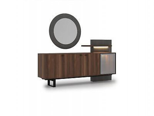 Luxury Complete Set Dining Room Sideboard with Mirror Design Modern Furnishing