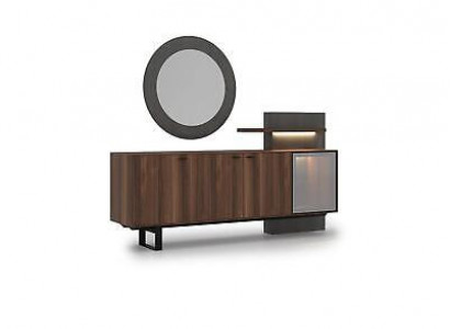 Luxury Complete Set Dining Room Sideboard with Mirror Design Modern Furnishing