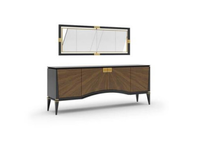 Luxury Set Dining Room Sideboard with Mirror Design Modern Furniture New