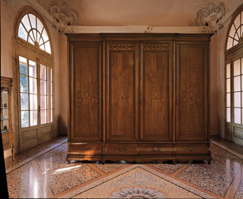 Solid Wood Wardrobe Furniture Closet Bedroom Cabinets Made in Italy New