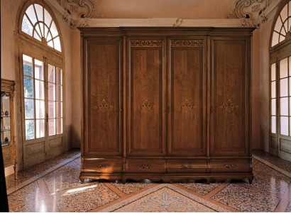 Solid Wood Wardrobe Furniture Closet Bedroom Cabinets Made in Italy New