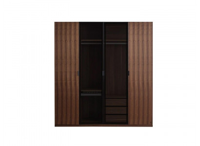 Modern wardrobe bedroom design wood cabinet luxury closet glass doors