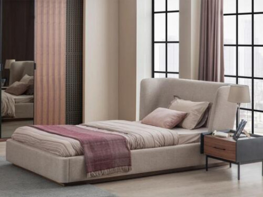 Modern complete bed luxury nightstand bedroom set 2-piece wooden furniture