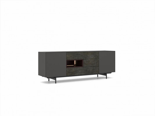 Modern set dining room sideboard with mirror furnishing luxury design