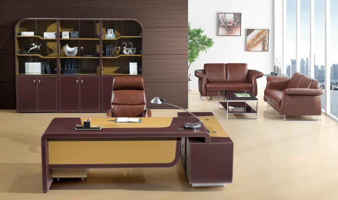 Modern office furniture corner desk table executive desk + dresser