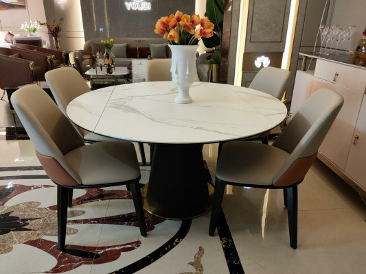 Multifunctional round table wood tables modern style dining living room