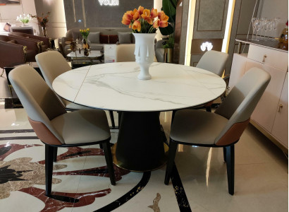 Multifunctional round table wood tables modern style dining living room